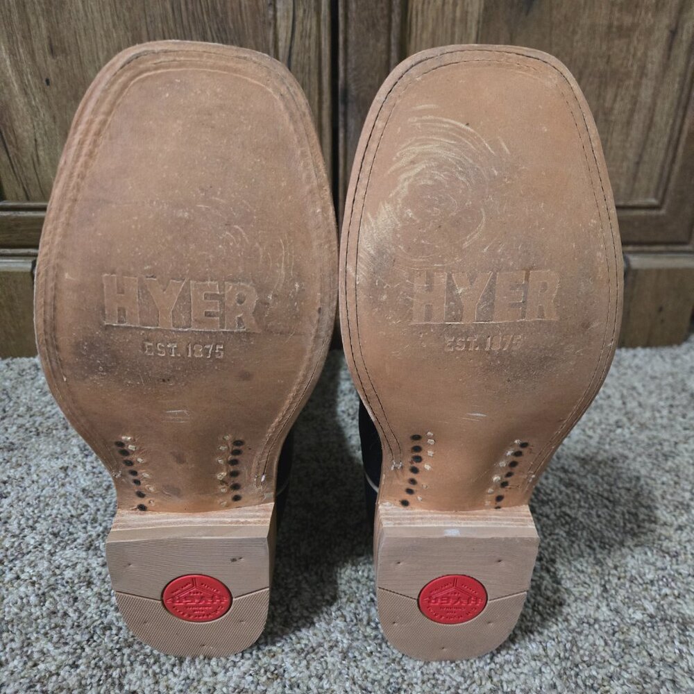 Men's Hyer Black Sawyer Cowboy boots Size 11D - Picture 5 of 5